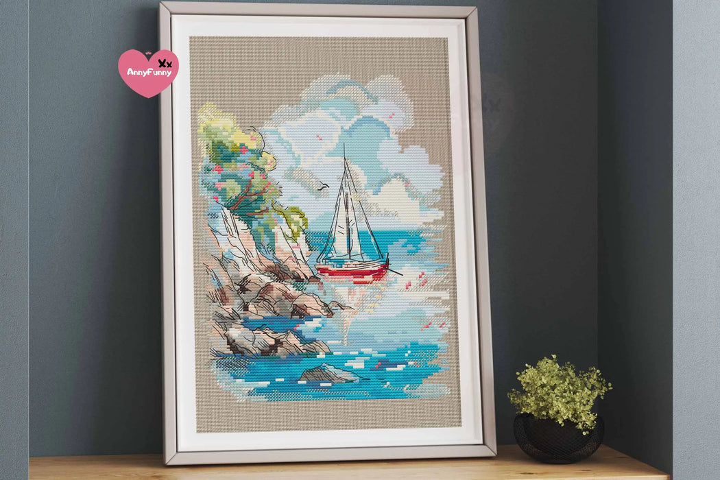 Summer. Ocean - PDF Cross Stitch Pattern