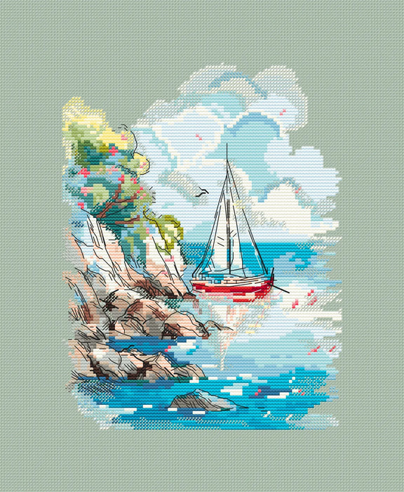 Summer. Ocean - PDF Cross Stitch Pattern