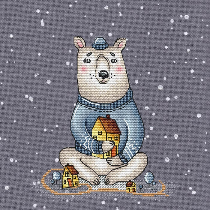 Winter bear - PDF Cross Stitch Pattern