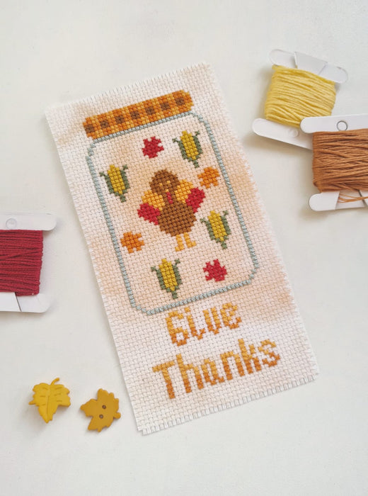 Thanksgiving jar - PDF Cross Stitch Pattern