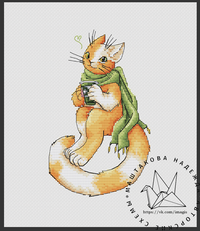 The Red Cat - PDF Cross Stitch Pattern
