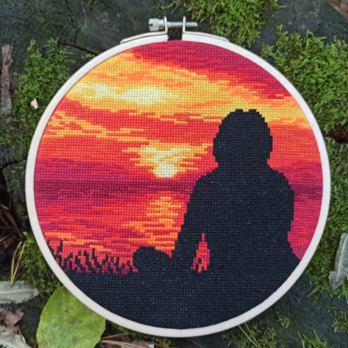 Round Landscapes. Landscape 15 - PDF Cross Stitch Pattern