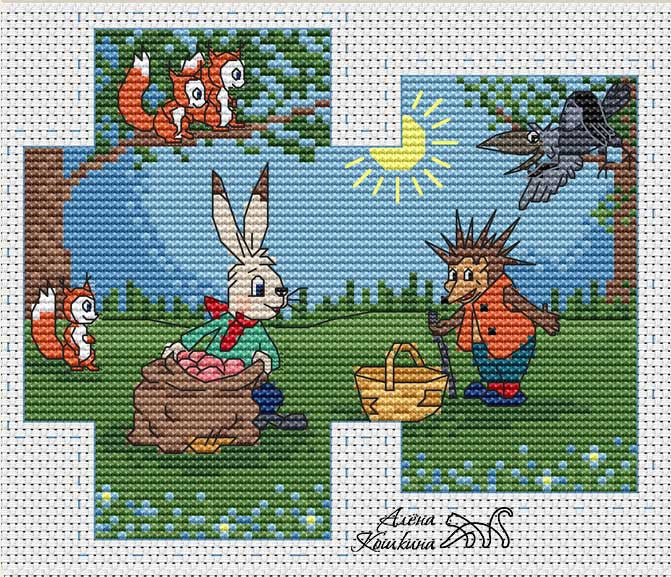 Bag of apples - PDF Cross Stitch Pattern