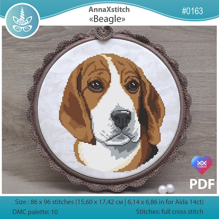 Beagle - PDF Cross Stitch Pattern