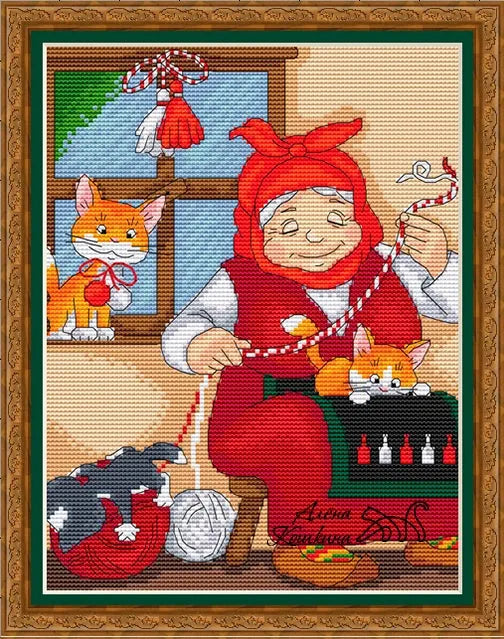 Three cats - PDF Cross Stitch Pattern – Wizardi
