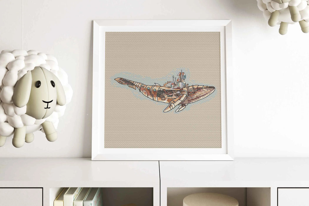 Steampunk Whale - PDF Cross Stitch Pattern