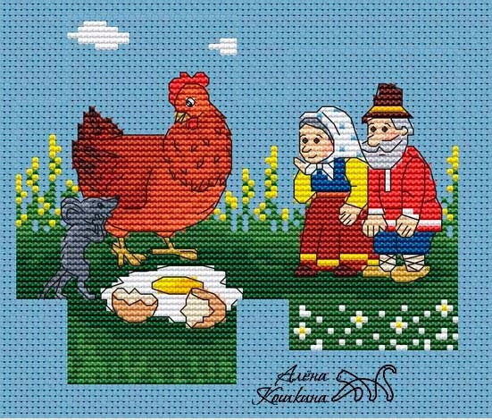 Chicken Ryaba - PDF Cross Stitch Pattern