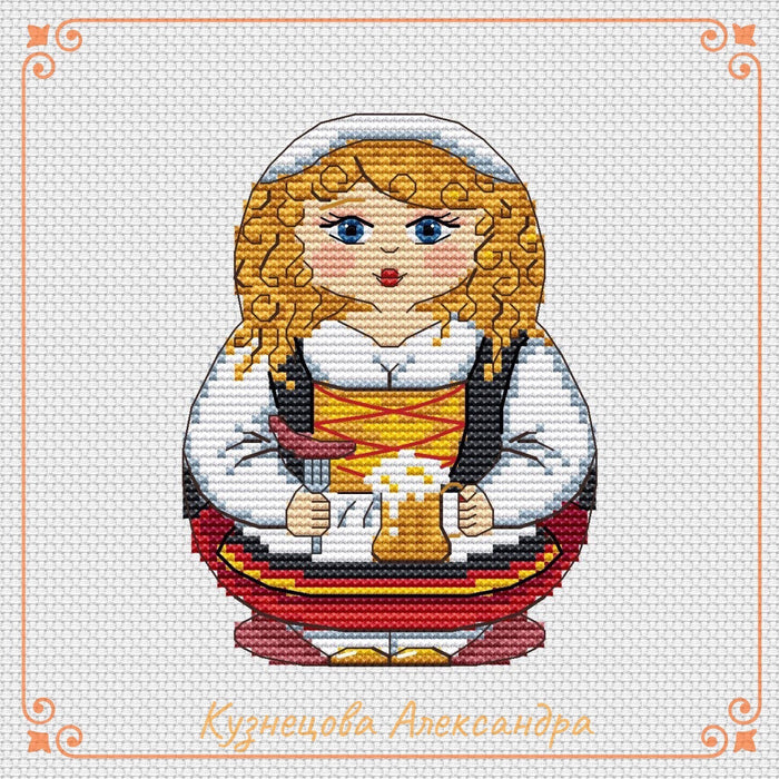 Matryoshka. From Germany - PDF Cross Stitch Pattern