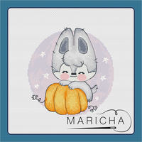 Wolfchann's Pumpkin - PDF Cross Stitch Pattern