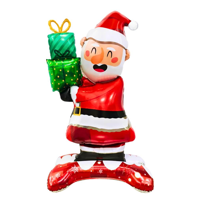 Santa with Christmas Presents Standing Foil Balloon Decoration F07M1-58