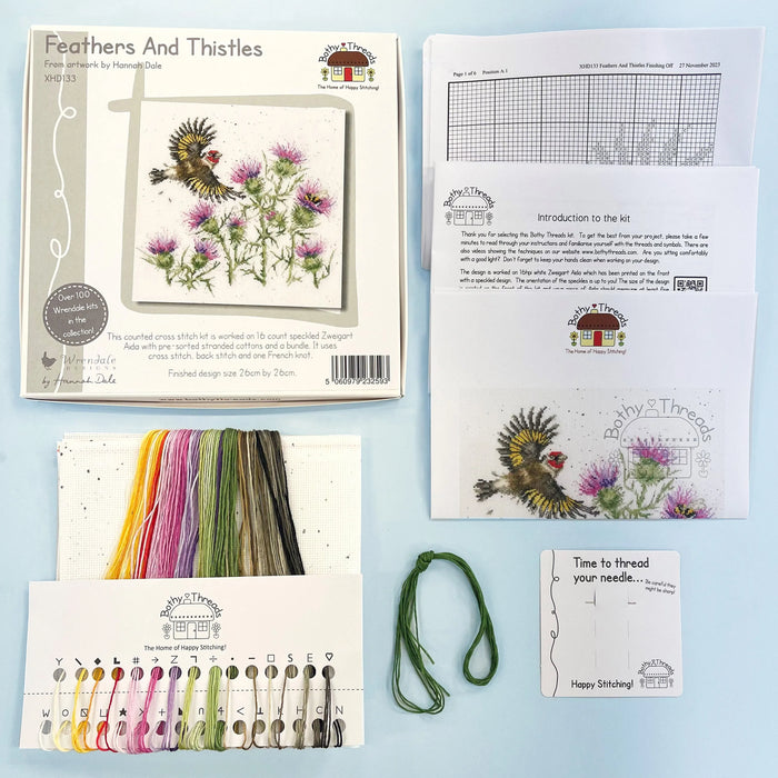 Feathers And Thistles XHD133 Counted Cross Stitch Kit