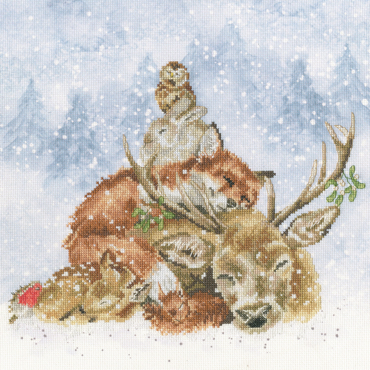 Comfort And Joy XHD157 Counted Cross Stitch Kit - Wizardi