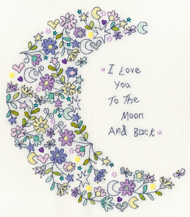 Love You To The Moon XKA22 Counted Cross Stitch Kit