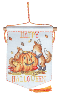 Happy Halloween (Flag) XKG18 Counted Cross Stitch Kit