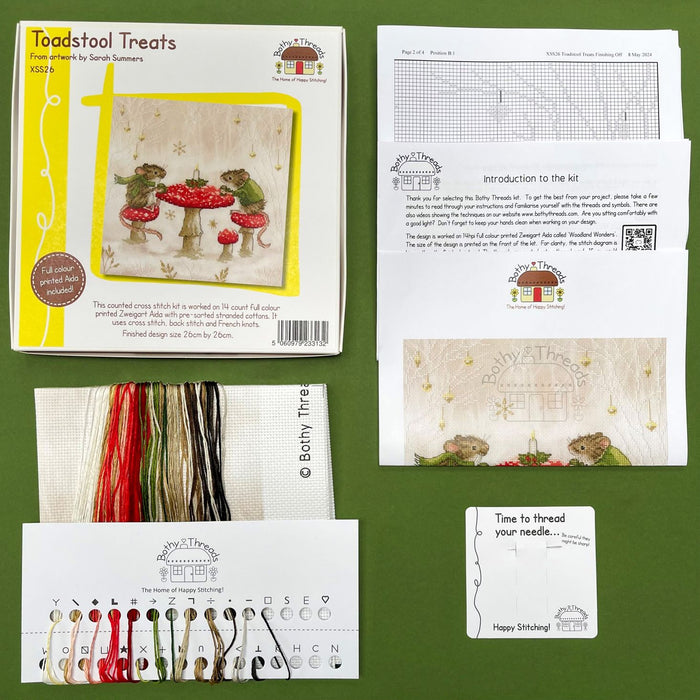 Toadstool Treats XSS26 Counted Cross Stitch Kit