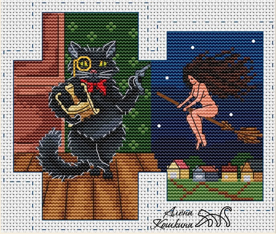 Cat Behemoth - PDF Cross Stitch Pattern