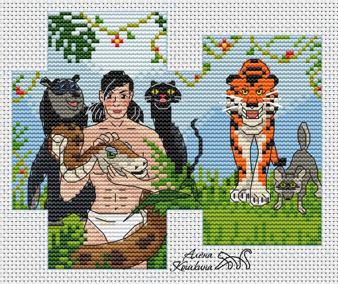 Mowgli - PDF Cross Stitch Pattern