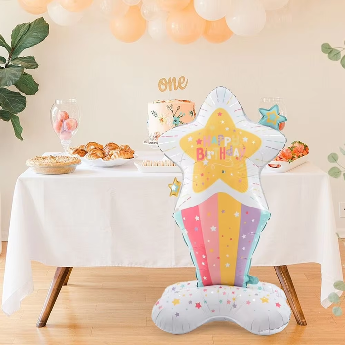 Birthday Star Standing Foil Balloon Decoration F07M1-16