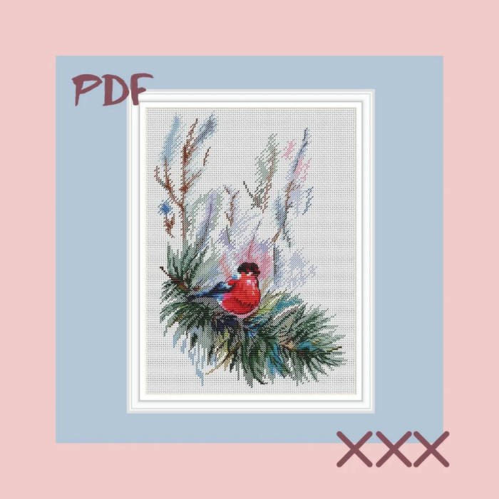 Bullfinch - PDF Cross Stitch Pattern