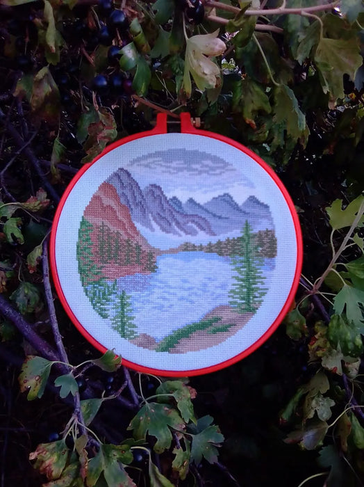 Round Landscapes. Landscape 5 - PDF Cross Stitch Pattern