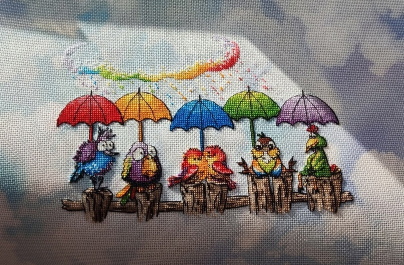 Rainbow Rain - PDF Cross Stitch Pattern