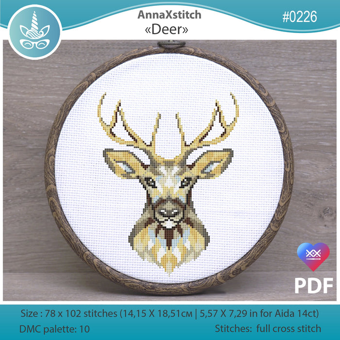 Deer - PDF Cross Stitch Pattern