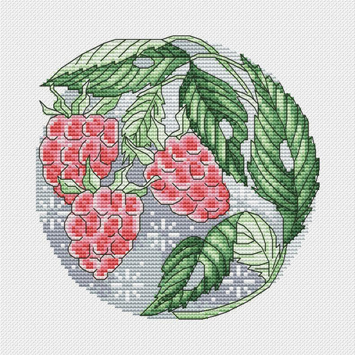A Circle Of Raspberries - PDF Cross Stitch Pattern - Wizardi