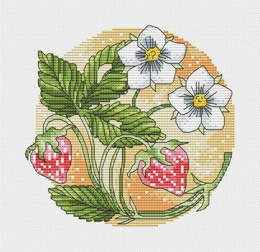 A Circle Of Strawberries 2 - PDF Cross Stitch Pattern - Wizardi