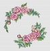 A Delicate Wreath of Roses - PDF Cross Stitch Pattern - Wizardi