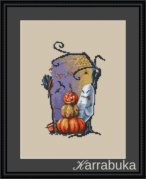 A Pumpkinman for Halloween - PDF Cross Stitch Pattern - Wizardi