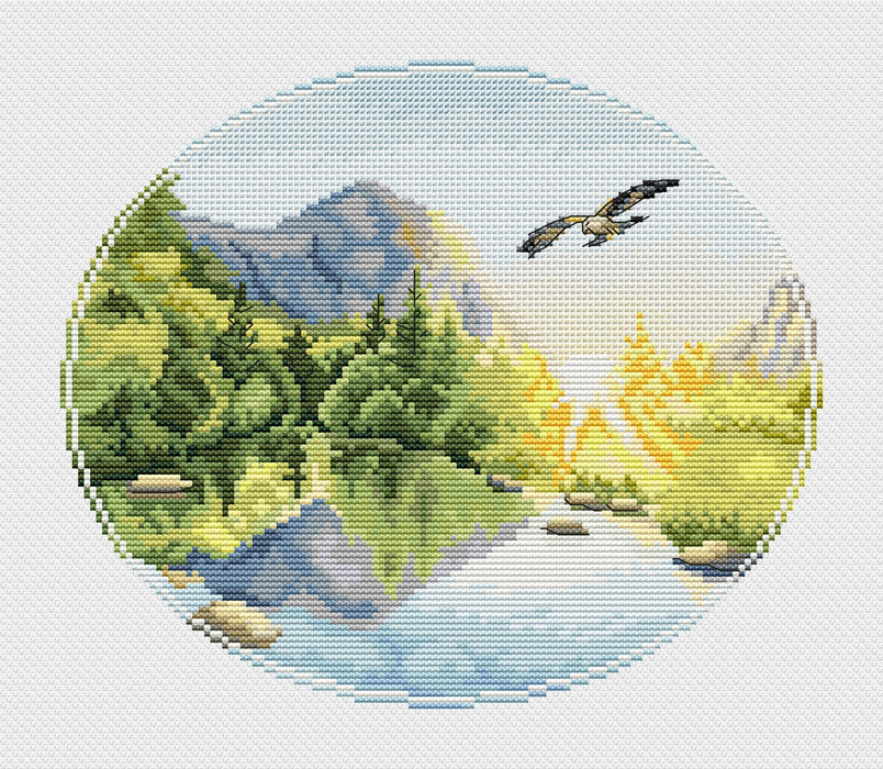 Marvelous mountain. Eagle - PDF Cross Stitch Pattern