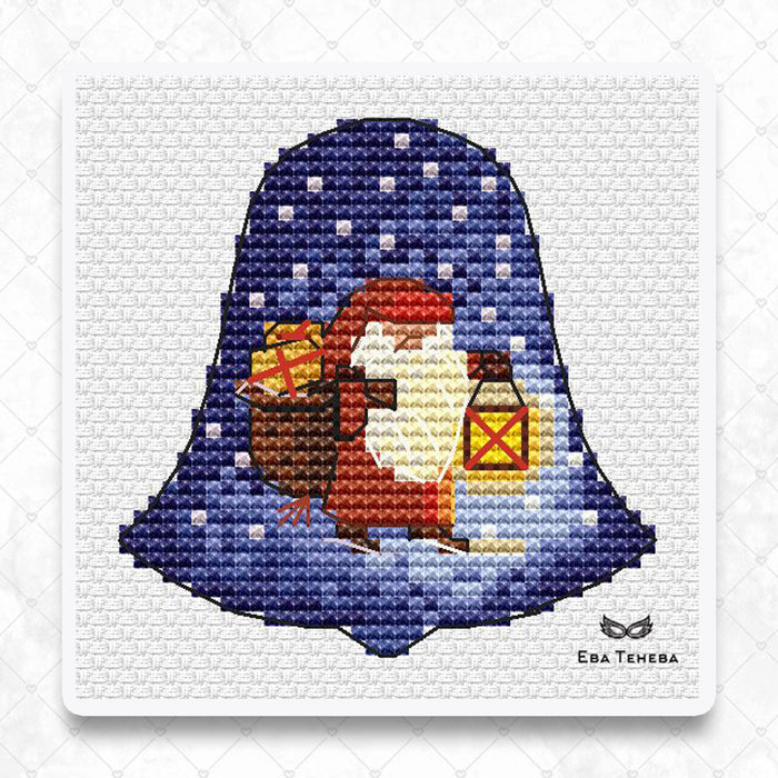 Gnome with gifts - PDF Cross Stitch Pattern