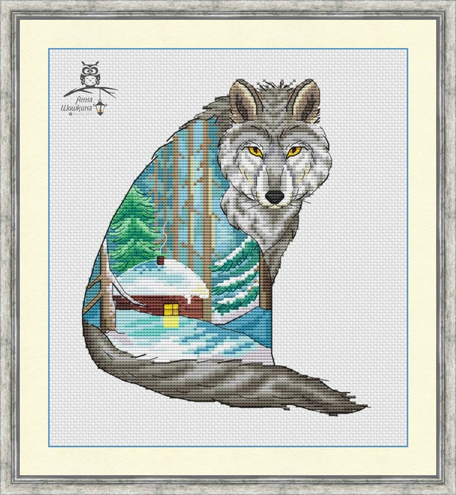 Gray wolf - PDF Cross Stitch Pattern