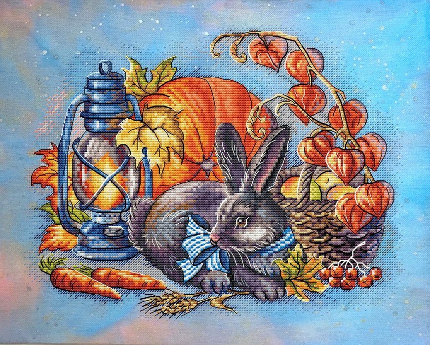 Autumn with a Rabbit - PDF Cross Stitch Pattern