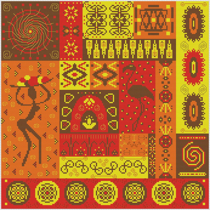 Africa 1 - PDF Cross Stitch Pattern - Wizardi