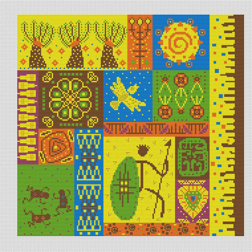 Africa 5 - PDF Cross Stitch Pattern - Wizardi