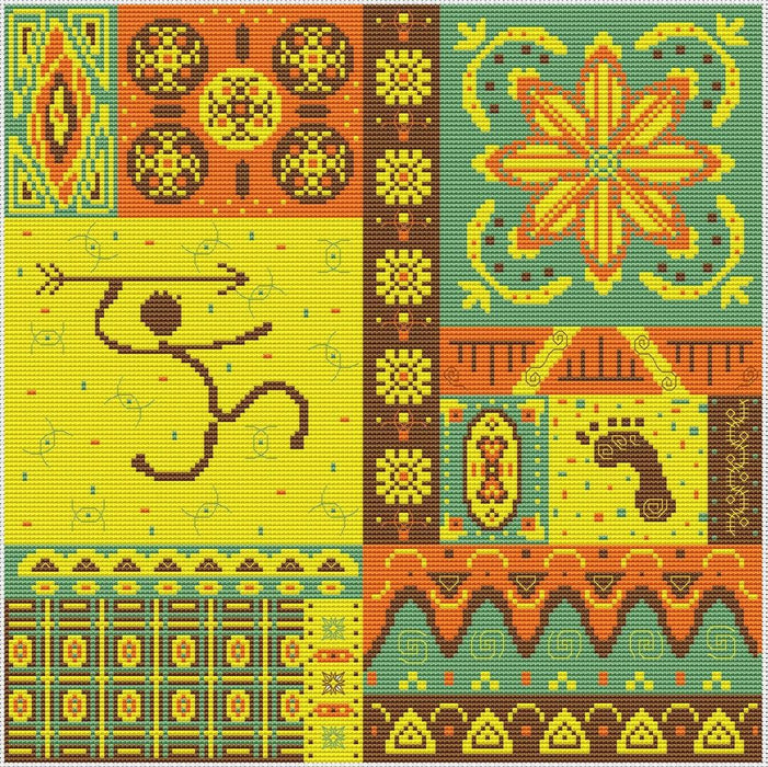 Africa 8 - PDF Cross Stitch Pattern - Wizardi