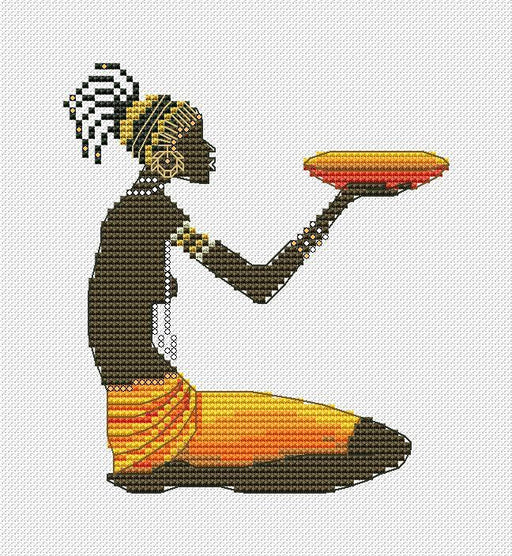 African Girl 2 - PDF Cross Stitch Pattern - Wizardi