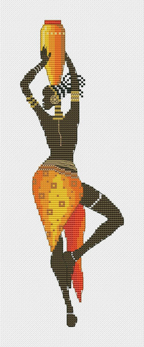 African Girl 6 - PDF Cross Stitch Pattern - Wizardi