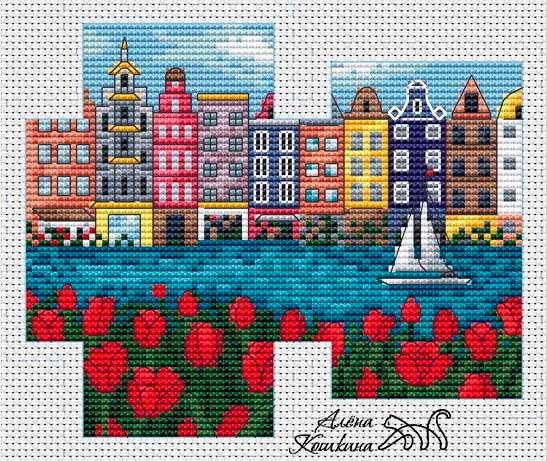 Amsterdam - PDF Cross Stitch Pattern - Wizardi