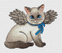 Angel Cat - PDF Cross Stitch Pattern - Wizardi