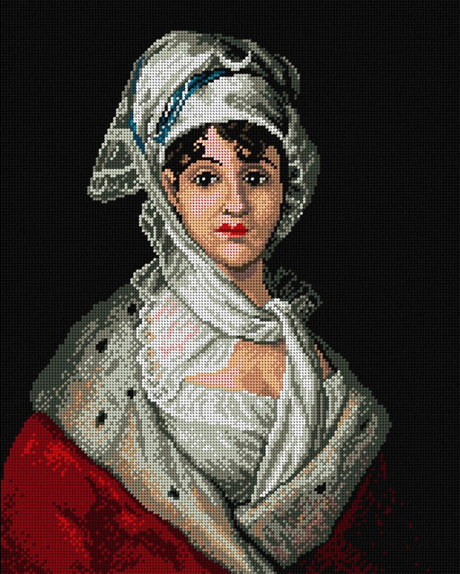 Antonia Zarate 1898M Needlepoint canvas for halfstitch without yarn - Wizardi