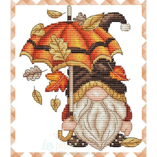 Autumn Gnome Umbrella - PDF Cross Stitch Pattern - Wizardi