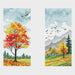 Autumn landscape. Tree - PDF Cross Stitch Pattern - Wizardi