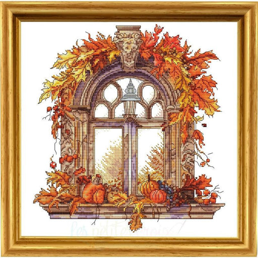 Autumn Window - PDF Cross Stitch Pattern - Wizardi