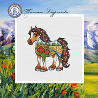 A Horse. June - PDF Cross Stitch Pattern