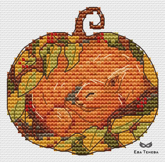 Sweet sleep. Squirrel - PDF Cross Stitch Pattern