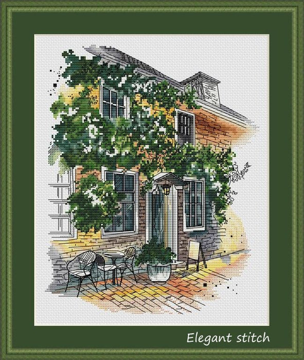 Summer cafe - PDF Cross Stitch Pattern