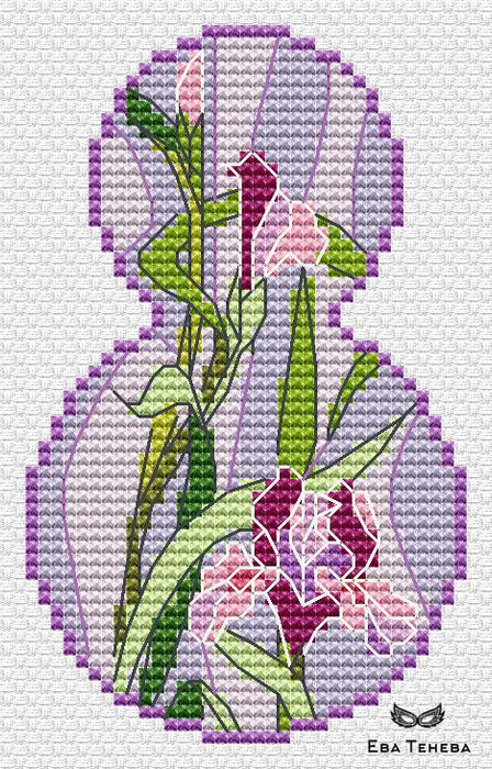 Eights. Irises - PDF Cross Stitch Pattern