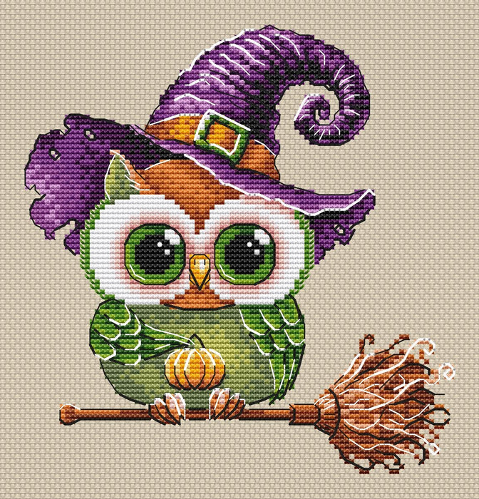 Owl Witch - PDF Cross Stitch Pattern